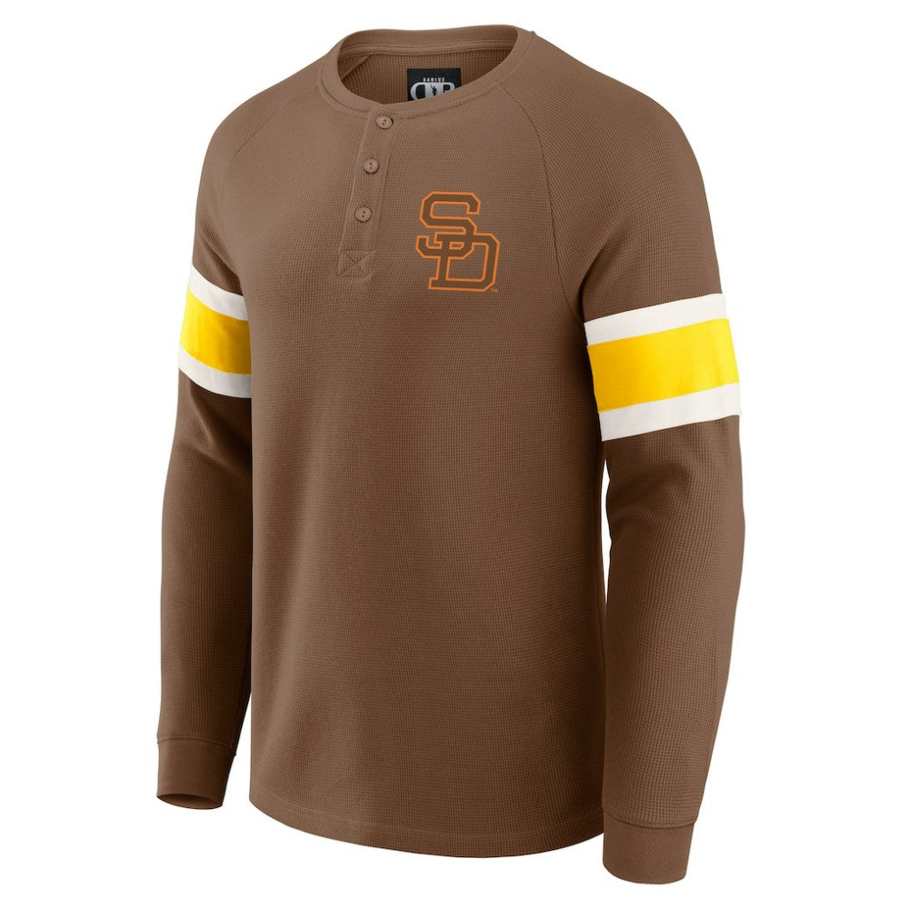 MLB San Diego Padres Darius Rucker Collection by Fanatics Waffle-Knit Raglan Long Sleeve Henley T-Shirt