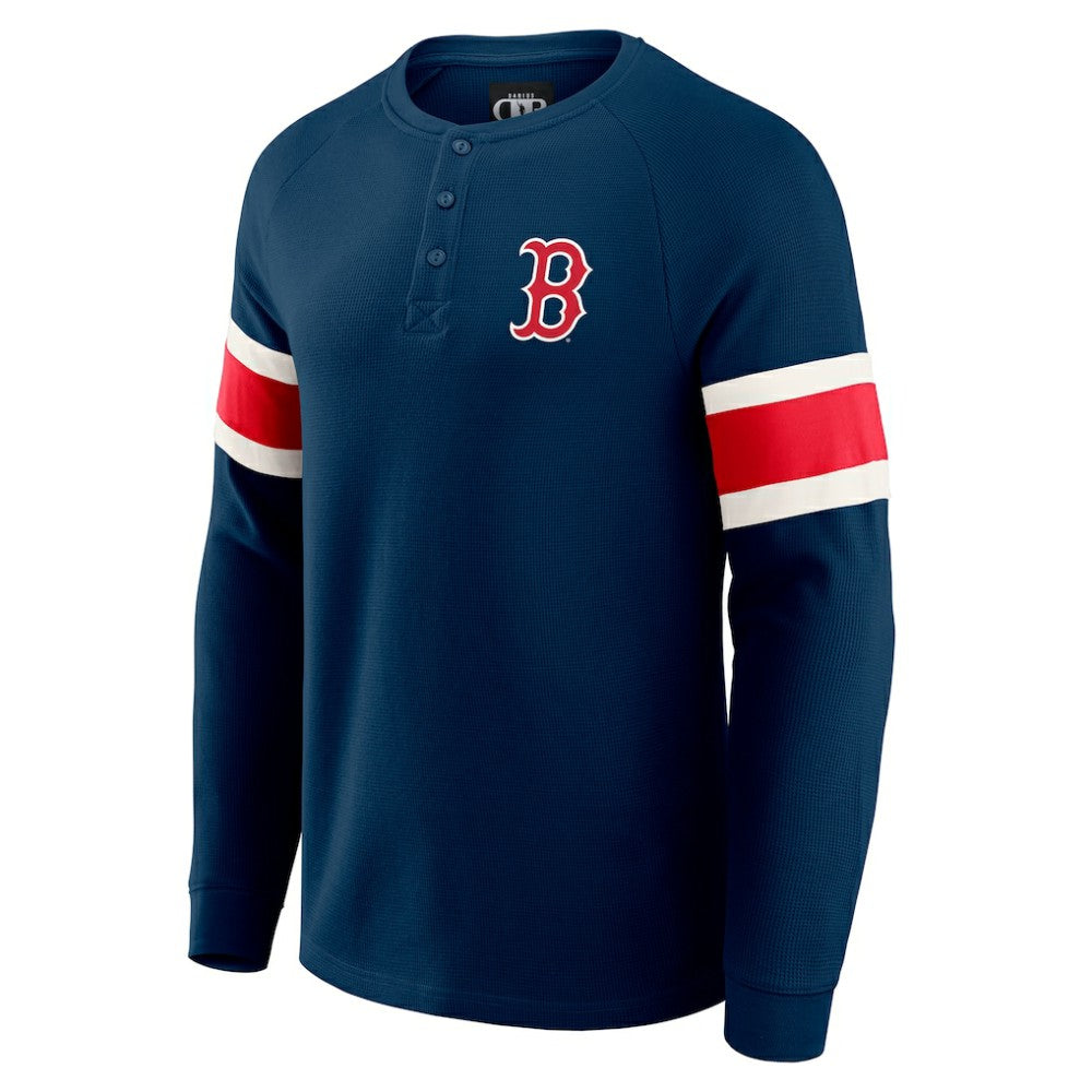 MLB Boston Red Sox Darius Rucker Collection by Fanatics Waffle-Knit Raglan Long Sleeve Henley T-Shirt