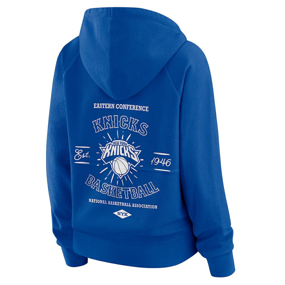 NBA New York Knicks WEAR by Erin Andrews Women's Vintage Full-Zip Raglan Hoodie