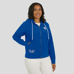 NBA New York Knicks WEAR by Erin Andrews Women's Vintage Full-Zip Raglan Hoodie