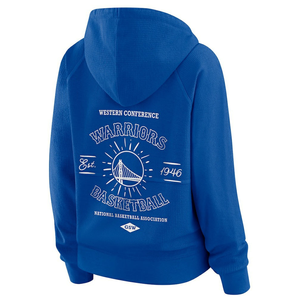 NBA Golden State Warriors WEAR by Erin Andrews Women's Vintage Full-Zip Raglan Hoodie sale