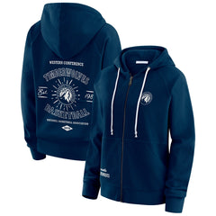 NBA Minnesota Timberwolves WEAR by Erin Andrews Women's Vintage Full-Zip Raglan Hoodie