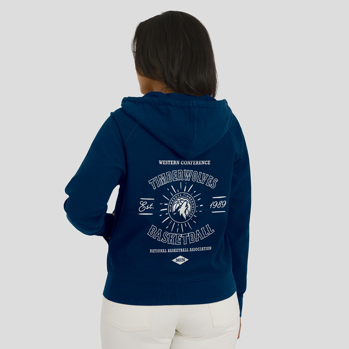 NBA Minnesota Timberwolves WEAR by Erin Andrews Women's Vintage Full-Zip Raglan Hoodie