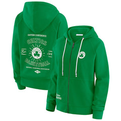 NBA Boston Celtics WEAR by Erin Andrews Women's Vintage Full-Zip Raglan Hoodie