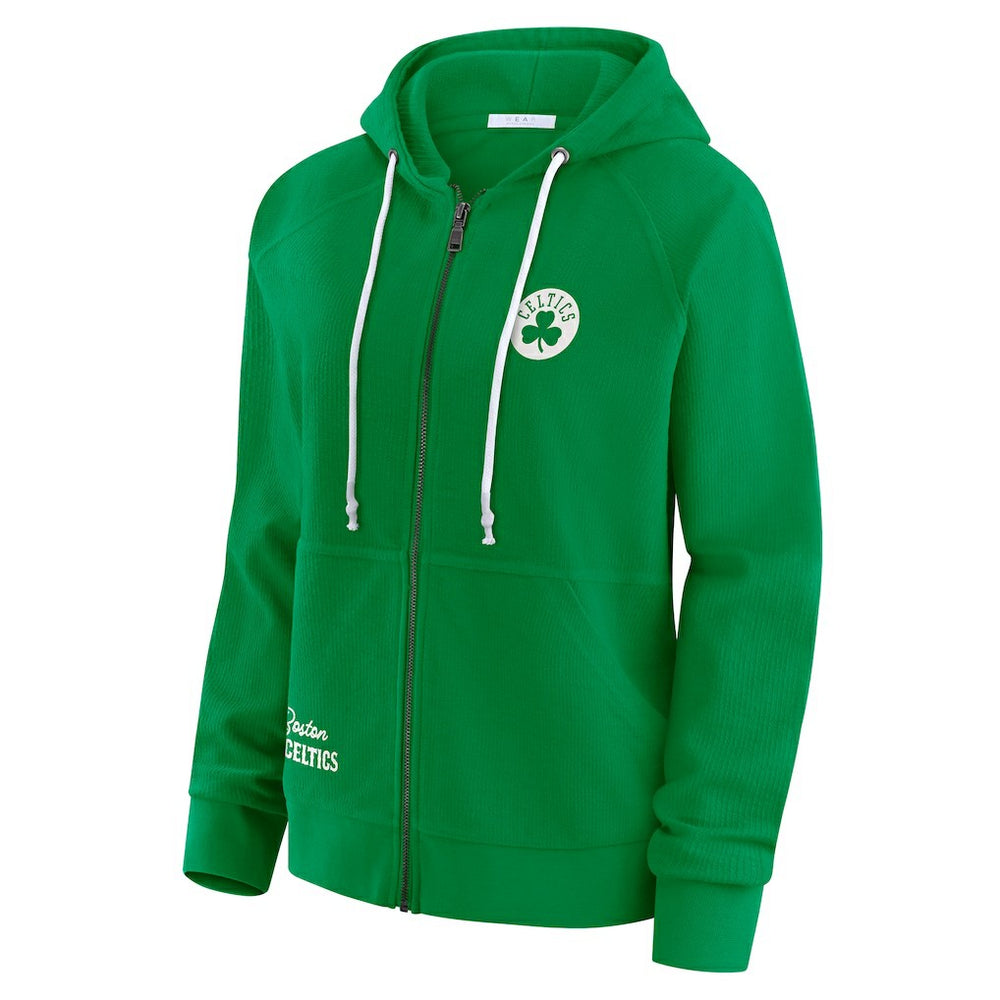 NBA Boston Celtics WEAR by Erin Andrews Women's Vintage Full-Zip Raglan Hoodie