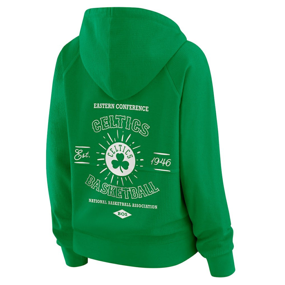 NBA Boston Celtics WEAR by Erin Andrews Women's Vintage Full-Zip Raglan Hoodie