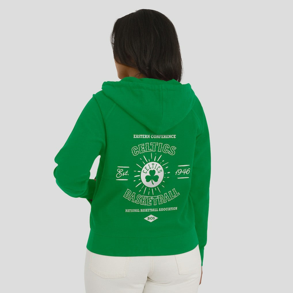 NBA Boston Celtics WEAR by Erin Andrews Women's Vintage Full-Zip Raglan Hoodie