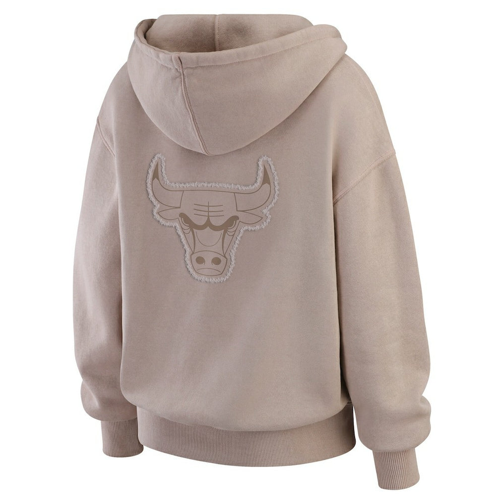 NBA Chicago Bulls WEAR by Erin Andrews Women's Washed Pullover Crewdie