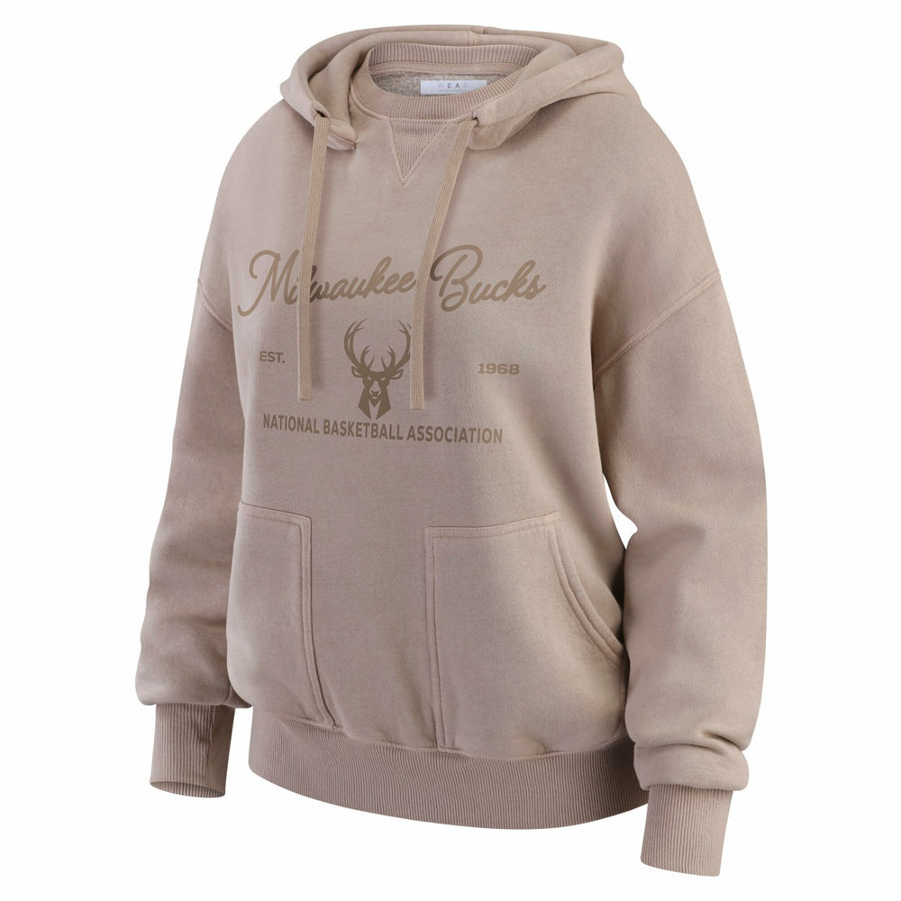 NBA Milwaukee Bucks WEAR by Erin Andrews Women's Washed Pullover Crewdie