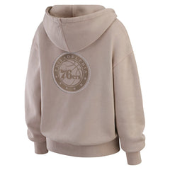NBA Philadelphia 76ers WEAR by Erin Andrews Women's Washed Pullover Crewdie