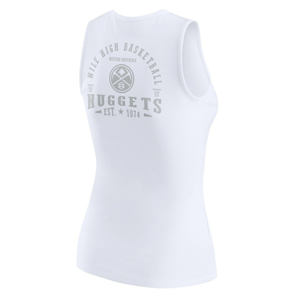 NBA Denver Nuggets WEAR by Erin Andrews Women's Rib-Knit Henley Tank Top sale