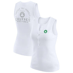 NBA Boston Celtics WEAR by Erin Andrews Women's Rib-Knit Henley Tank Top