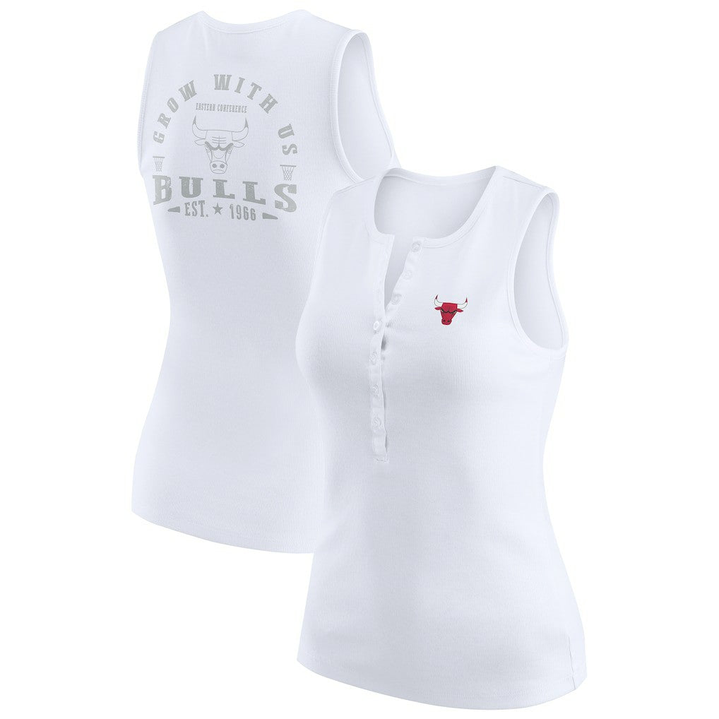 NBA Chicago Bulls WEAR by Erin Andrews Women's Rib-Knit Henley Tank Top sale