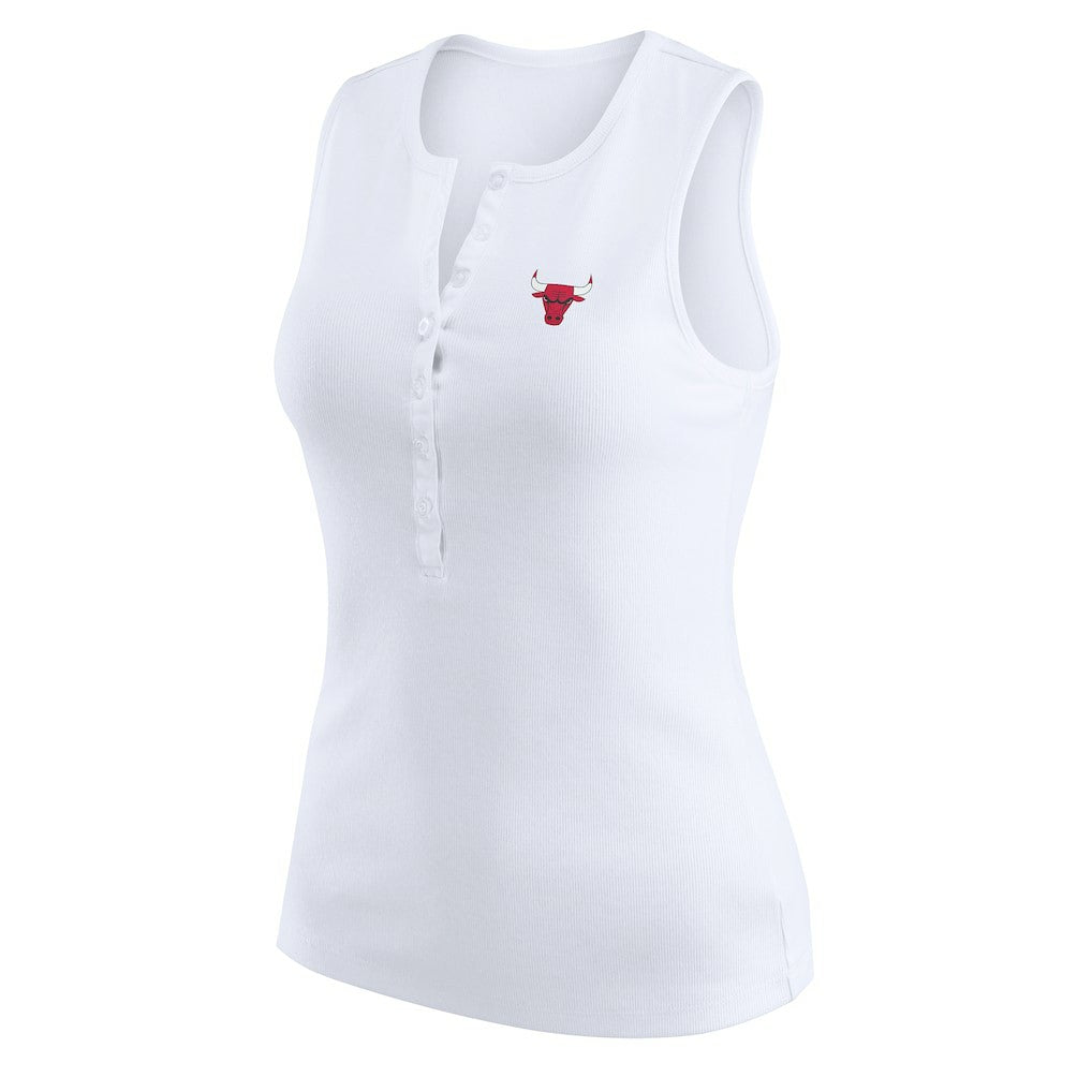 NBA Chicago Bulls WEAR by Erin Andrews Women's Rib-Knit Henley Tank Top sale