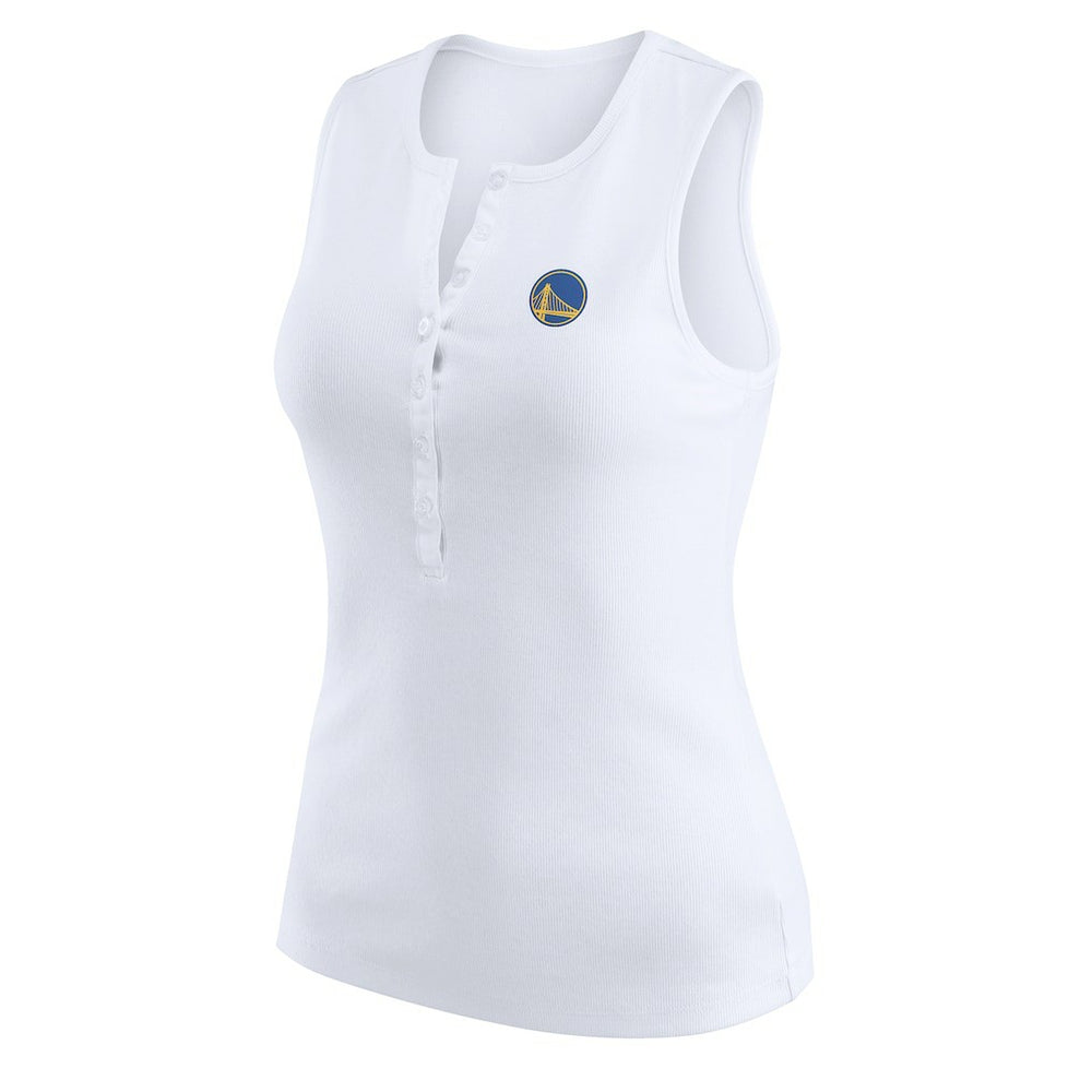 NBA Golden State Warriors WEAR by Erin Andrews Women's Rib-Knit Henley Tank Top sale