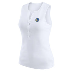 NBA Golden State Warriors WEAR by Erin Andrews Women's Rib-Knit Henley Tank Top sale