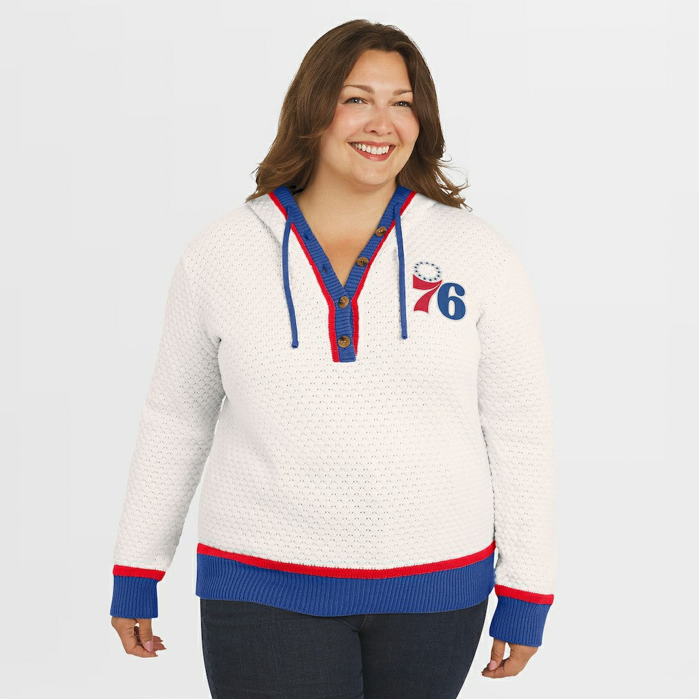 NBA Philadelphia 76ers WEAR by Erin Andrews Women's Plus Size Hoodie Sweater