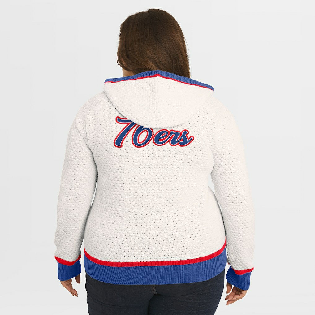 NBA Philadelphia 76ers WEAR by Erin Andrews Women's Plus Size Hoodie Sweater