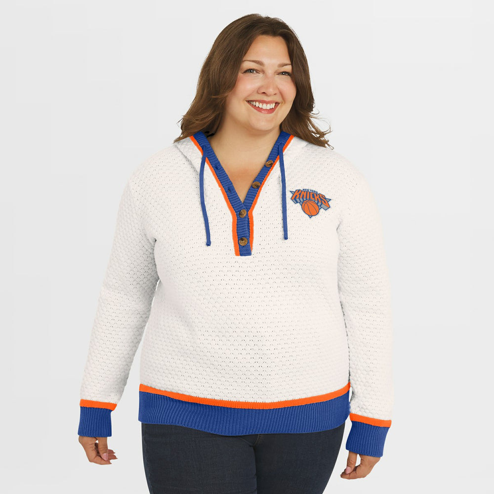 NBA New York Knicks WEAR by Erin Andrews Women's Plus Size Hoodie Sweater
