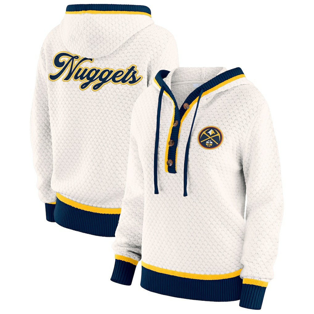 NBA Denver Nuggets WEAR by Erin Andrews Women's Plus Size Hoodie Sweater sale