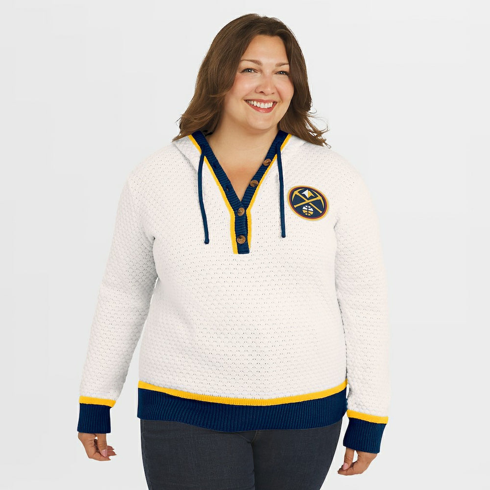 NBA Denver Nuggets WEAR by Erin Andrews Women's Plus Size Hoodie Sweater sale