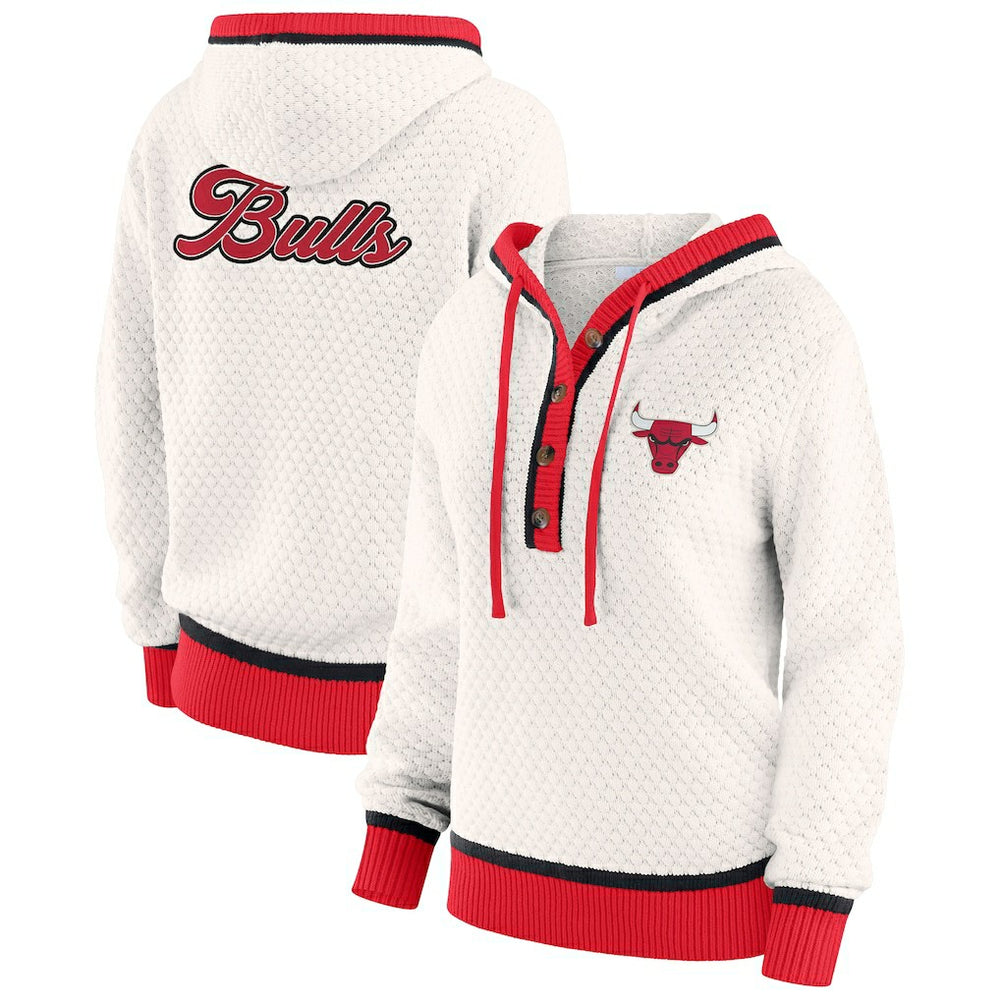 NBA Chicago Bulls WEAR by Erin Andrews Women's Plus Size Hoodie Sweater