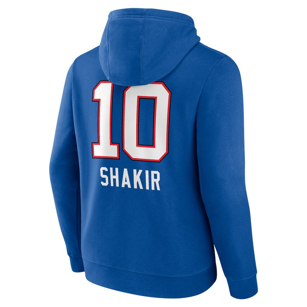Khalil Shakir  Team Wordmark Name & Number Pullover Hoodie - Buffalo Bills