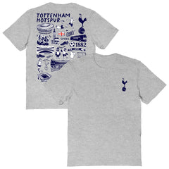 Tottenham Hotspur Vive La Fete Women's Impressions Artwork T-Shirt -  Heather Gray
