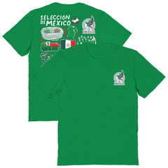 Mexico National Team Vive La Fete Women's Impressions Artwork T-Shirt -  Green