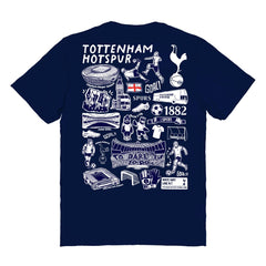 Tottenham Hotspur Vive La Fete Women's Impressions Artwork T-Shirt -  Navy