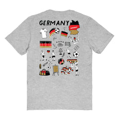 Germany National Team Vive La Fete Women's Impressions Artwork T-Shirt -  Heather Gray