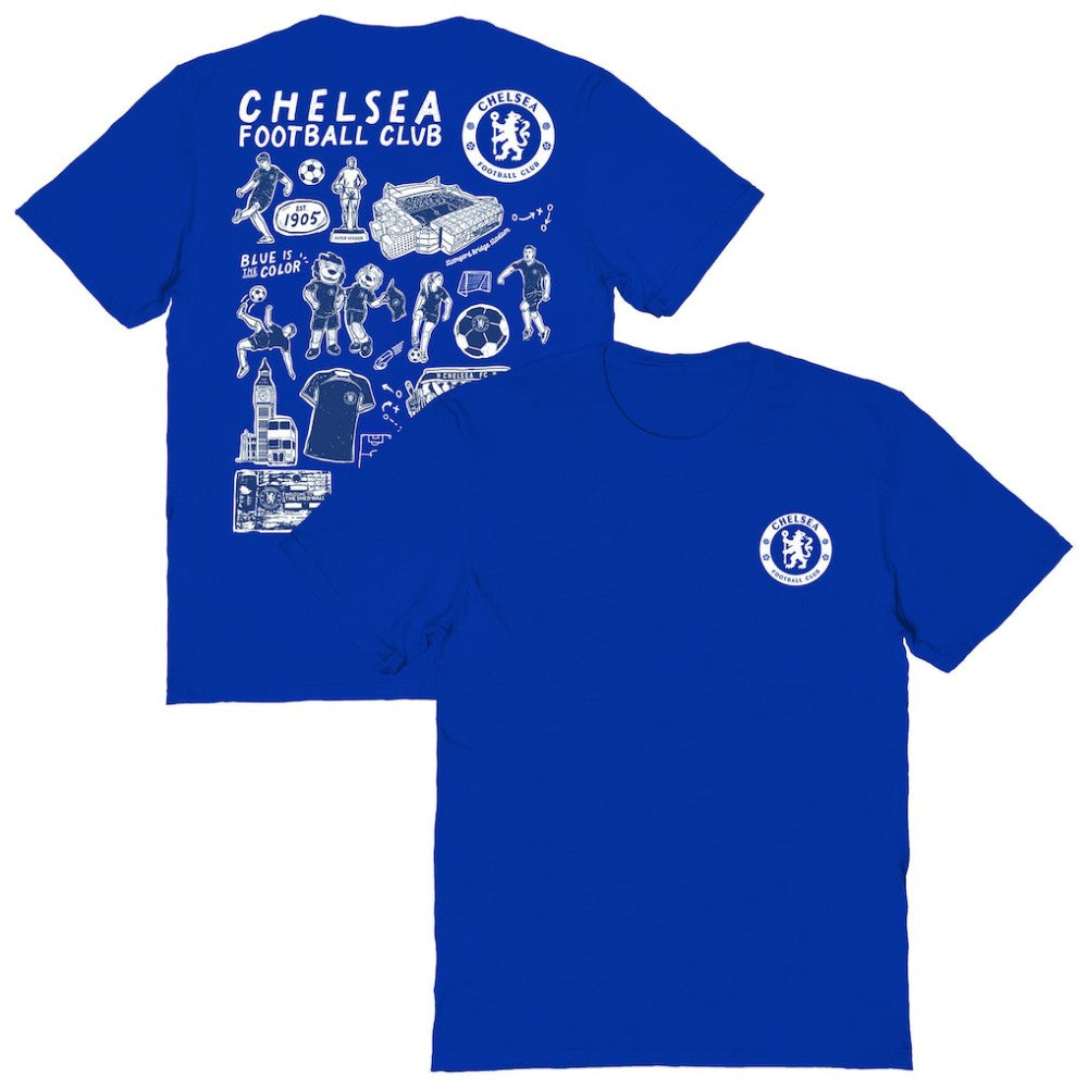 Chelsea Vive La Fete Women's Impressions Artwork T-Shirt -  Blue
