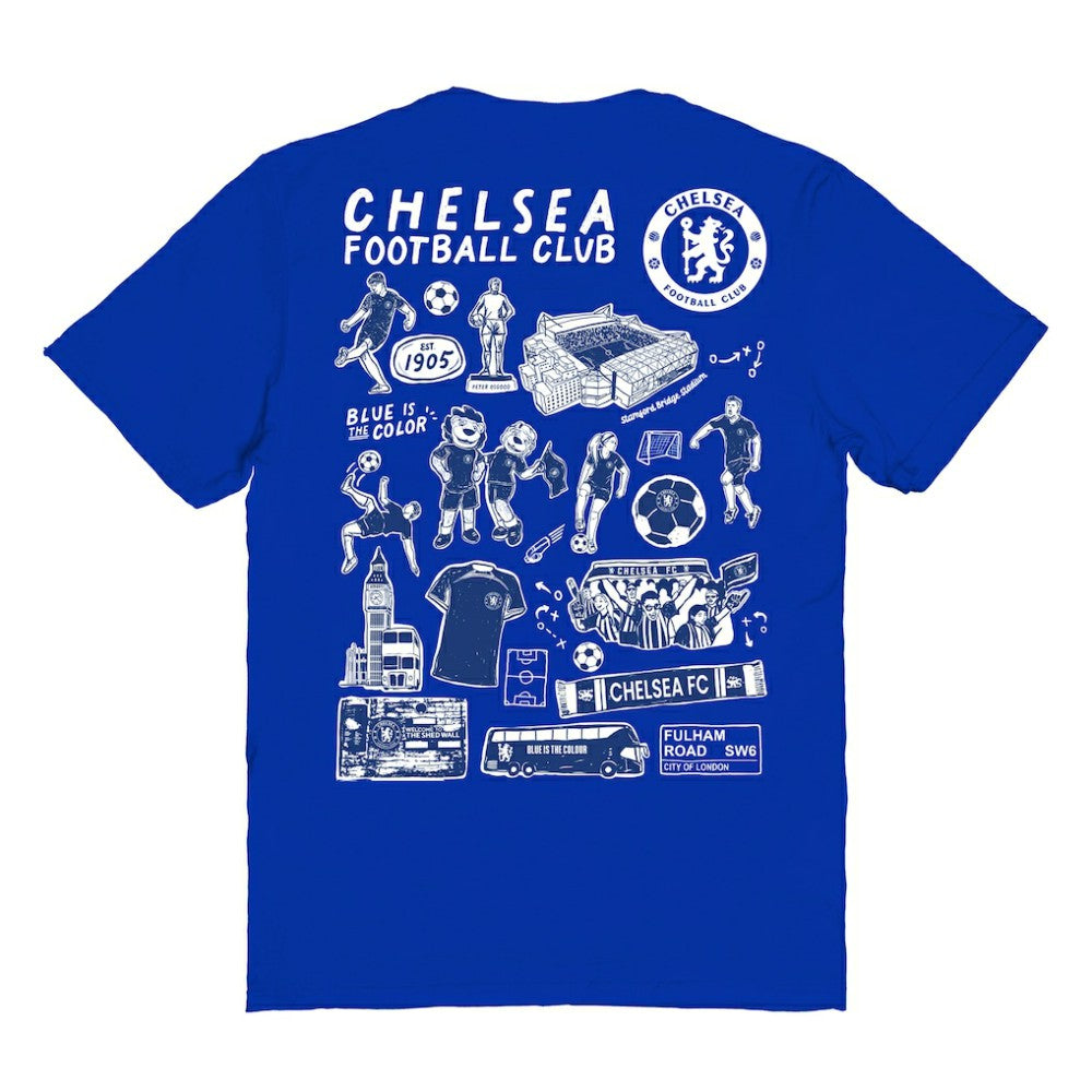 Chelsea Vive La Fete Women's Impressions Artwork T-Shirt -  Blue