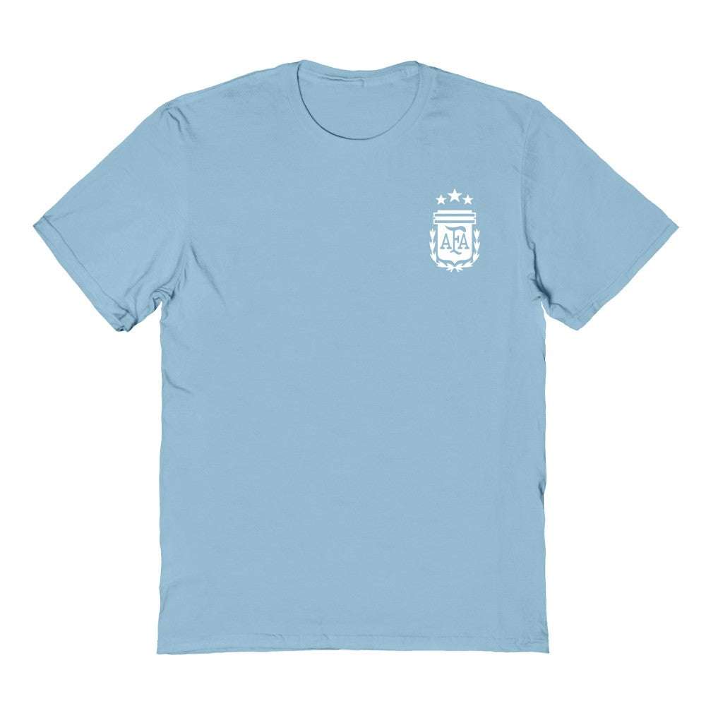 Argentina National Team Vive La Fete Women's Impressions Artwork T-Shirt -  Light Blue