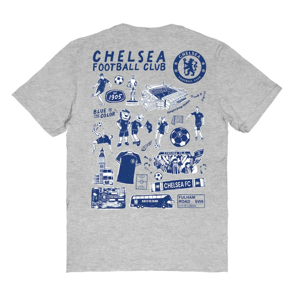 Chelsea Vive La Fete Women's Impressions Artwork T-Shirt -  Heather Gray