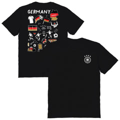 Germany National Team Vive La Fete Women's Impressions Artwork T-Shirt -  Black