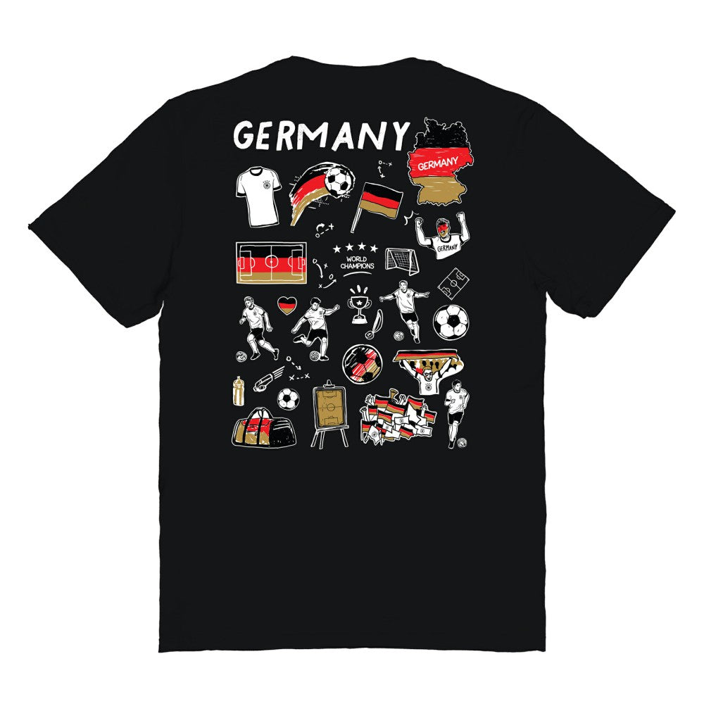 Germany National Team Vive La Fete Women's Impressions Artwork T-Shirt -  Black