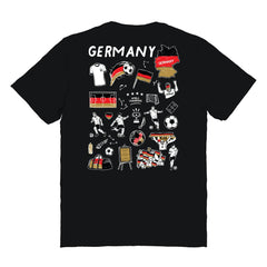 Germany National Team Vive La Fete Women's Impressions Artwork T-Shirt -  Black