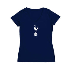 Tottenham Hotspur Vive La Fete Women's Color Badge V-Neck Fitted T-Shirt -  Navy