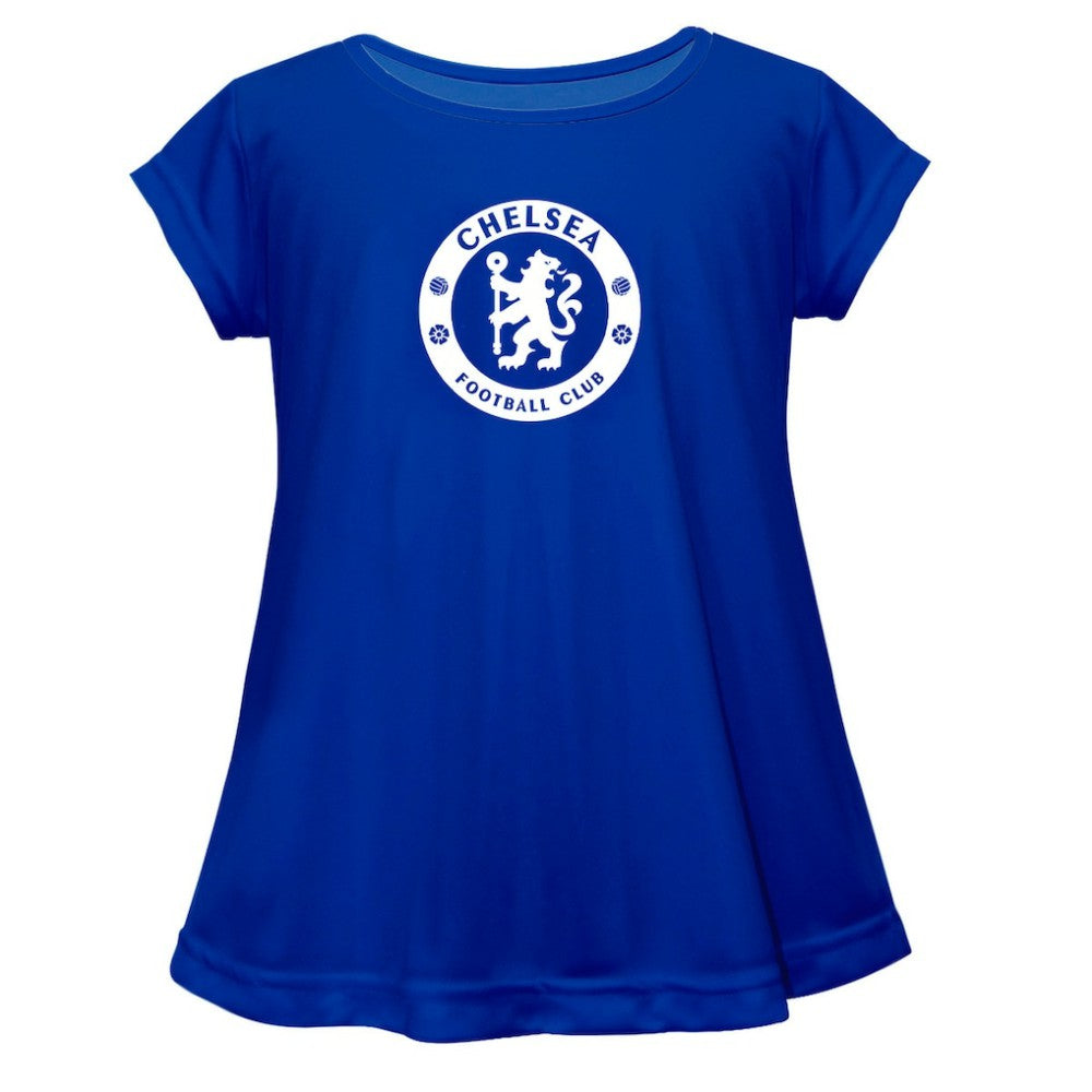 Chelsea Vive La Fete Girls Youth Color Badge A-Line Top -  Blue