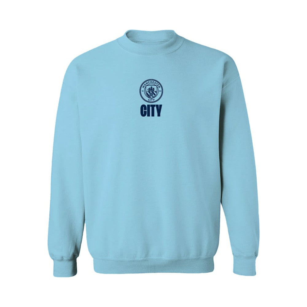 Manchester City Vive La Fete Women's Color Badge Pullover Sweatshirt -  Sky Blue