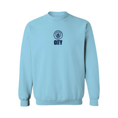 Manchester City Vive La Fete Women's Color Badge Pullover Sweatshirt -  Sky Blue