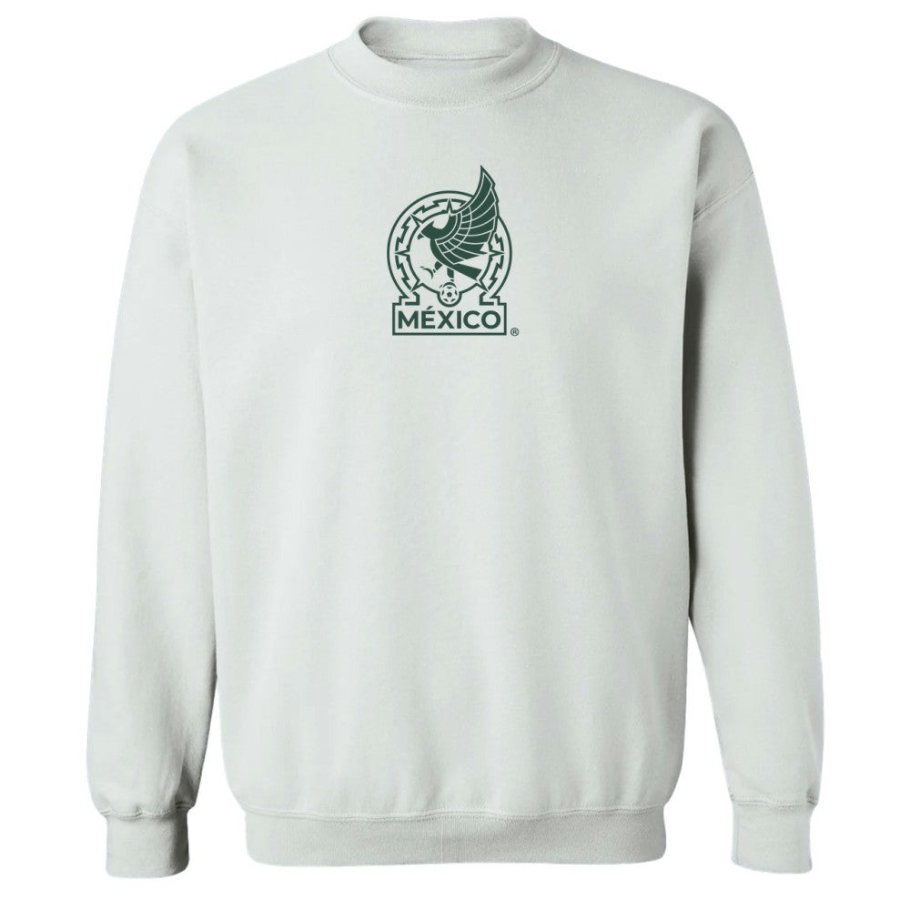 Mexico National Team Vive La Fete Women's Color Badge Pullover Sweatshirt -  White
