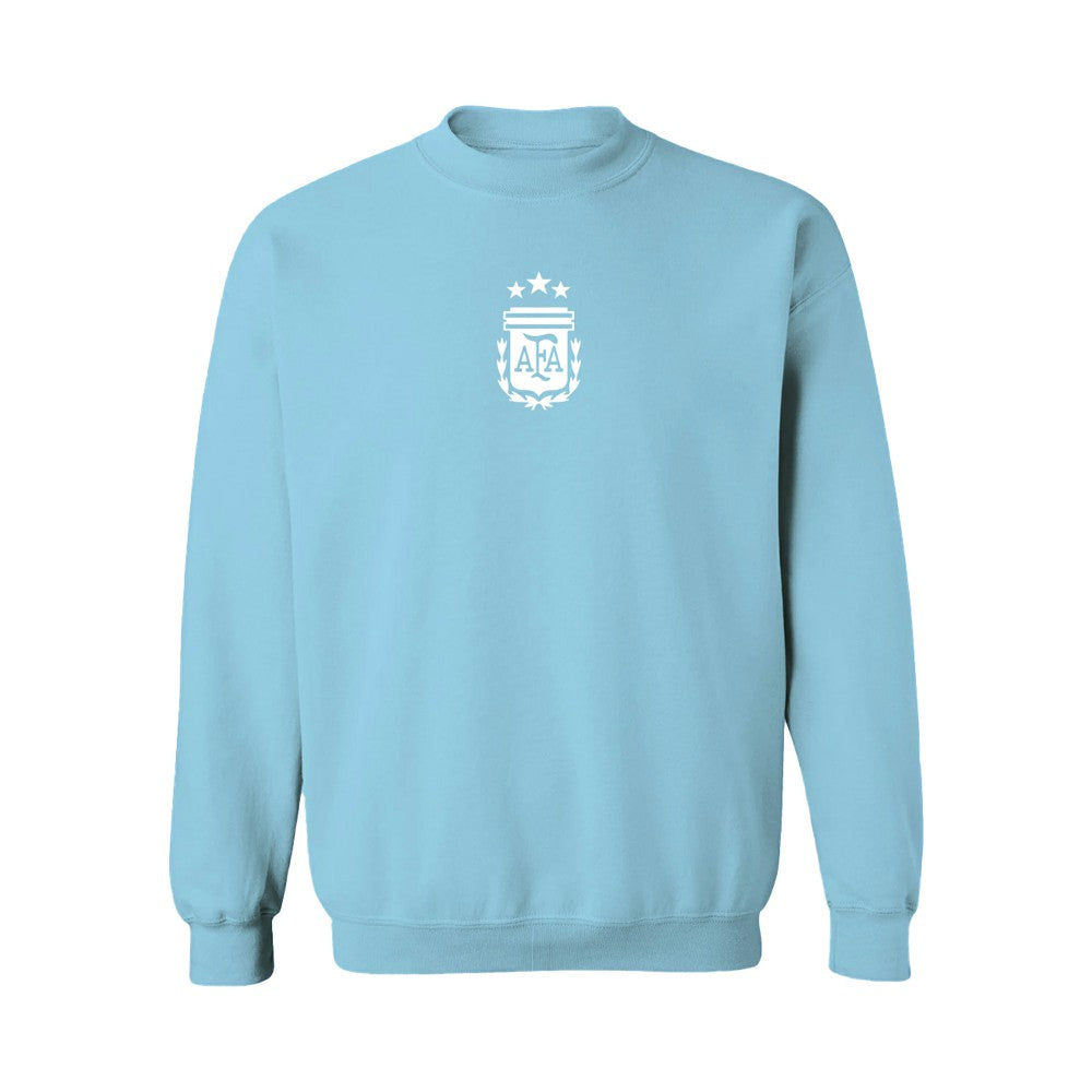 Argentina National Team Vive La Fete Women's Color Badge Pullover Sweatshirt -  Light Blue