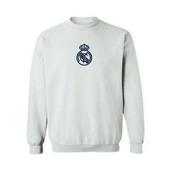 Real Madrid Vive La Fete Women's Color Badge Pullover Sweatshirt -  White