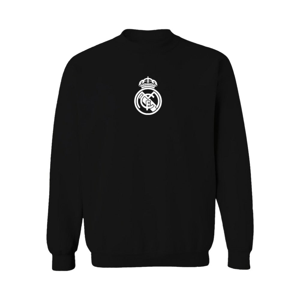Real Madrid Vive La Fete Women's Color Badge Pullover Sweatshirt -  Black