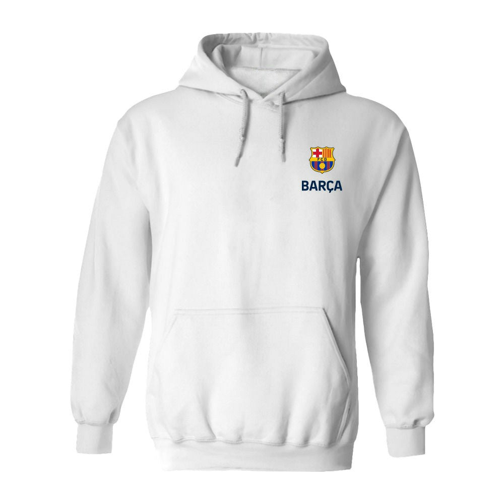 Barcelona Vive La Fete Women's Color Badge Pullover Hoodie -  White