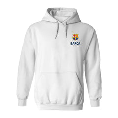 Barcelona Vive La Fete Women's Color Badge Pullover Hoodie -  White