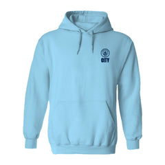 Manchester City Vive La Fete Women's Color Badge Pullover Hoodie -  Light Blue