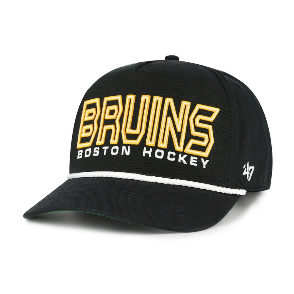 NHL Black Boston Bruins '47 Byline Hitch Adjustable Hat